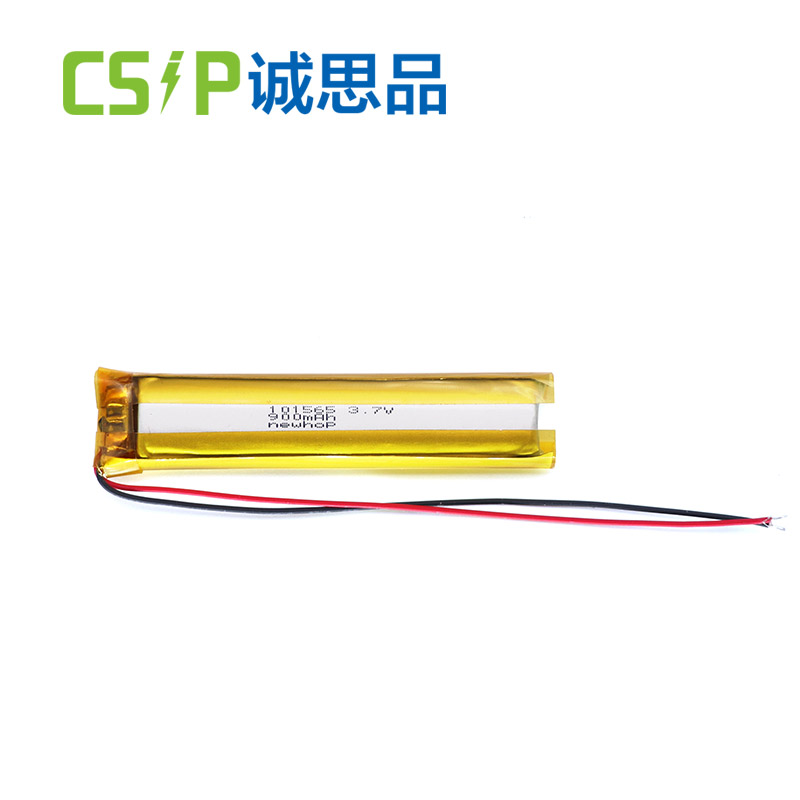 Strip 101565 3.7V narrow lithium ion battery 900mAh for bluetooth device