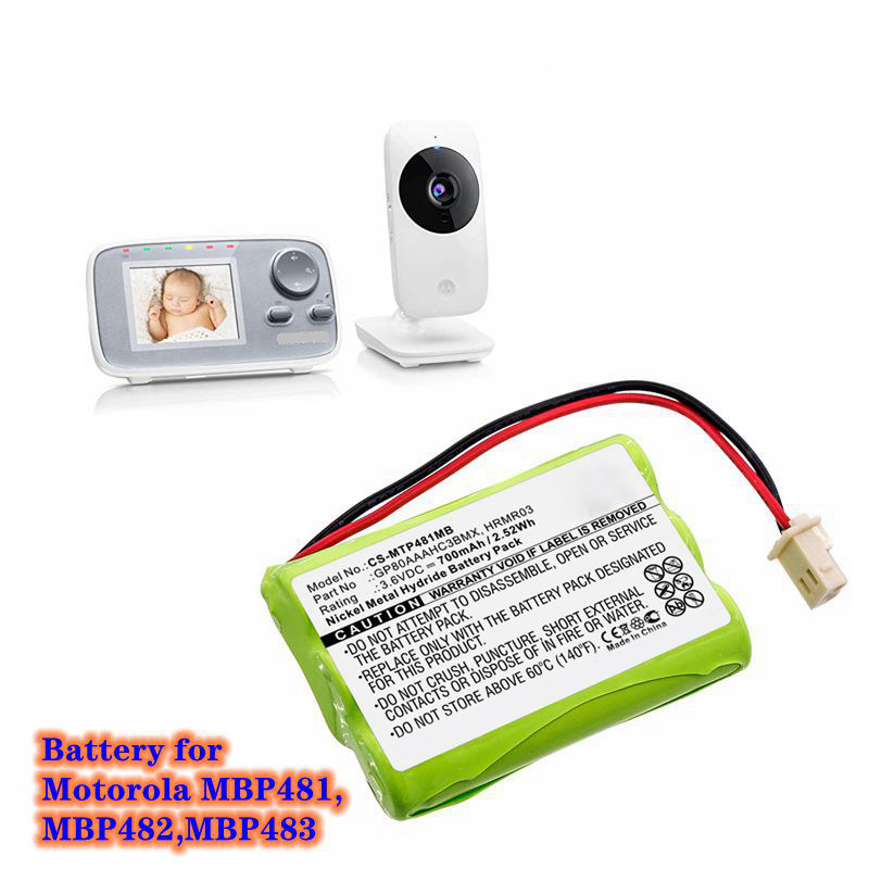 Baby Monitor Battery 3.6V 700mAh GP80AAAHC3BMX,HRMR03