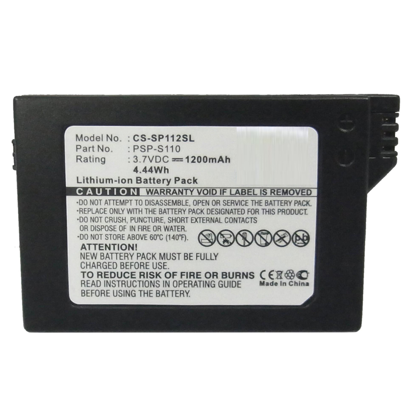 3.7V 1200mAh Battery PSP-S110 for PSP 2th,PSP-2000,PSP-3000,PSP-3004,Silm,PSP-3001,PSP-3008 Lithium 
