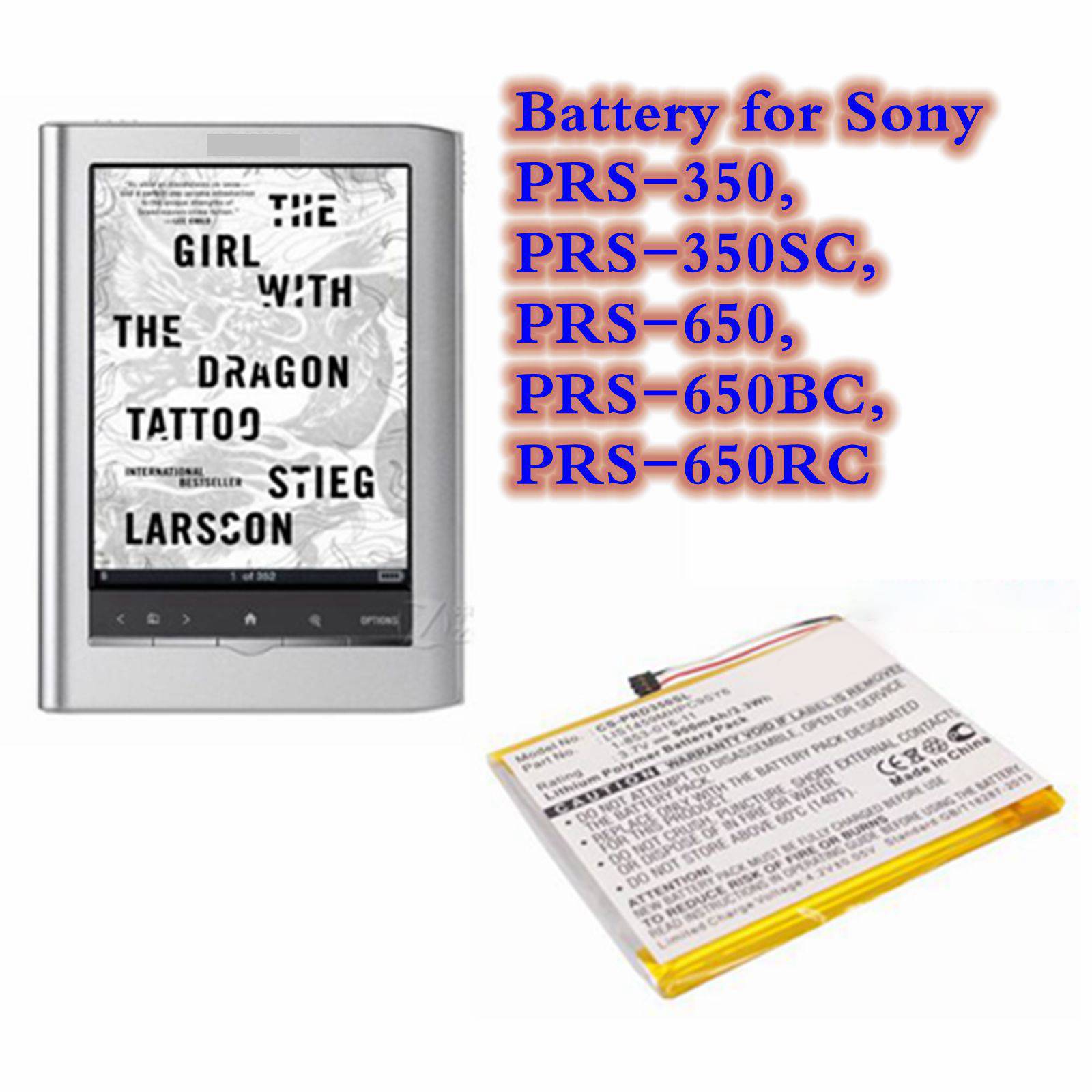 E-book E-reader Battery 3.7V 680mAh LIS1382(J) Portable Reader PRS-500,PRS-505,PRS-700BC,PRSA-CL1,PRS-500U2 Lithium Battery Pack